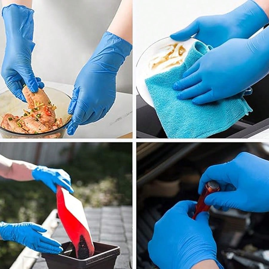 100pcs Heavy Duty Nitrile Disp - Rubber Glove Cleaning review and price