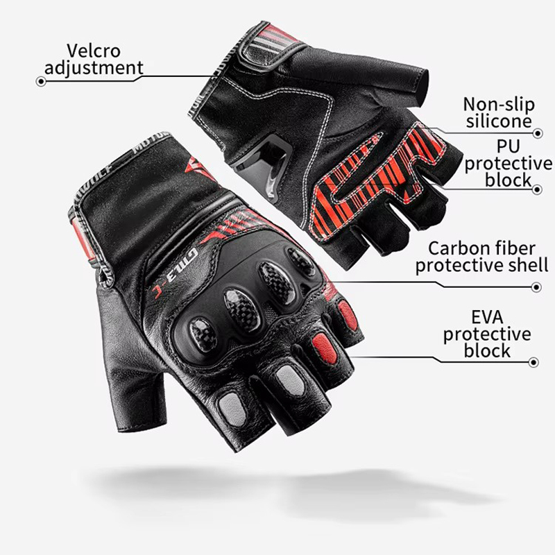 Half Finger Motorcycle Gloves  - Motorcycle Glove Knuckle review and price